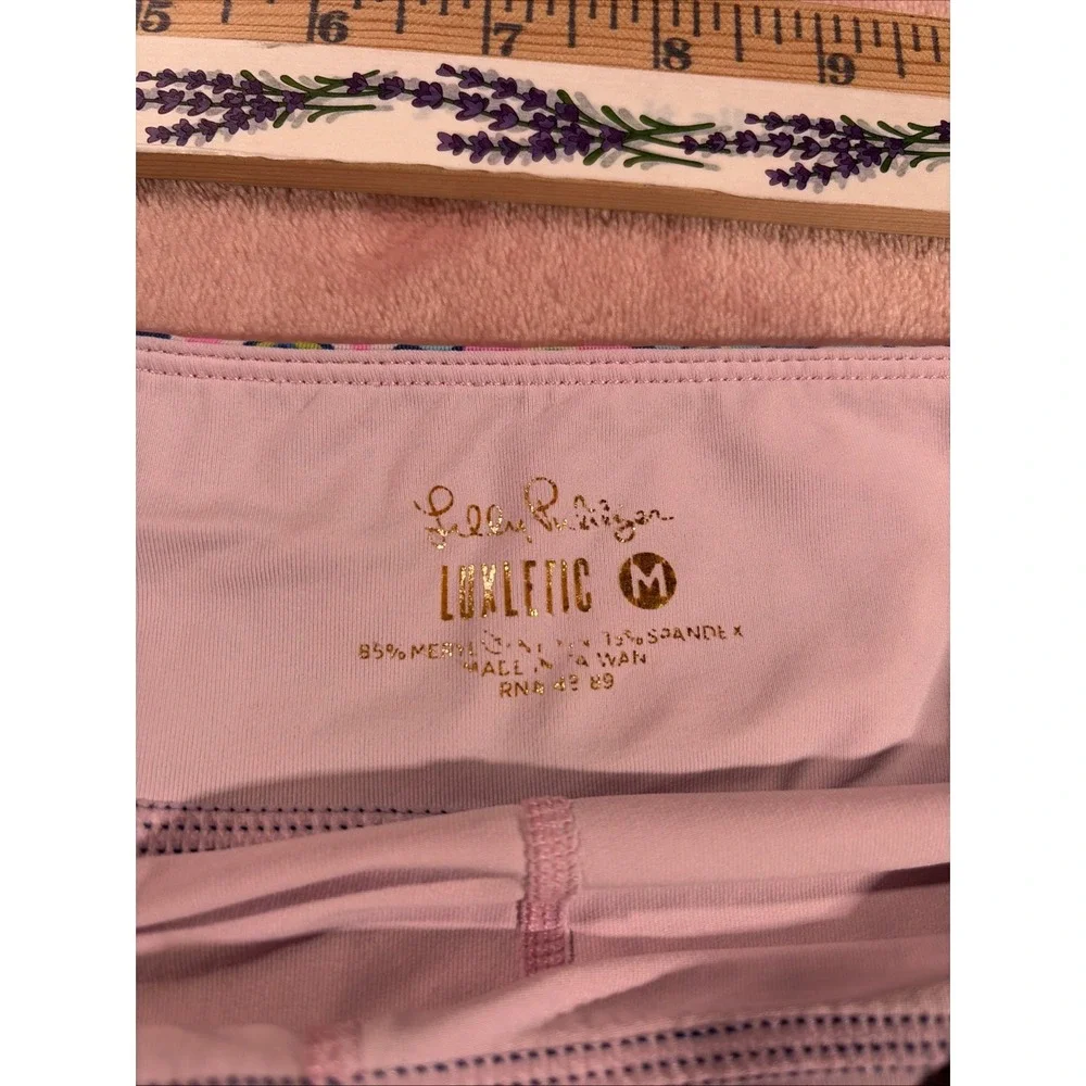 Women's Lilly Pulitzer Luxletic Vibrant Multicolor Tropical Pink Blue Skort Sz M